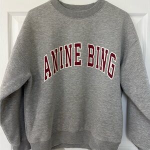 Anine Bing Heather Gray Sweatshirt SMALL